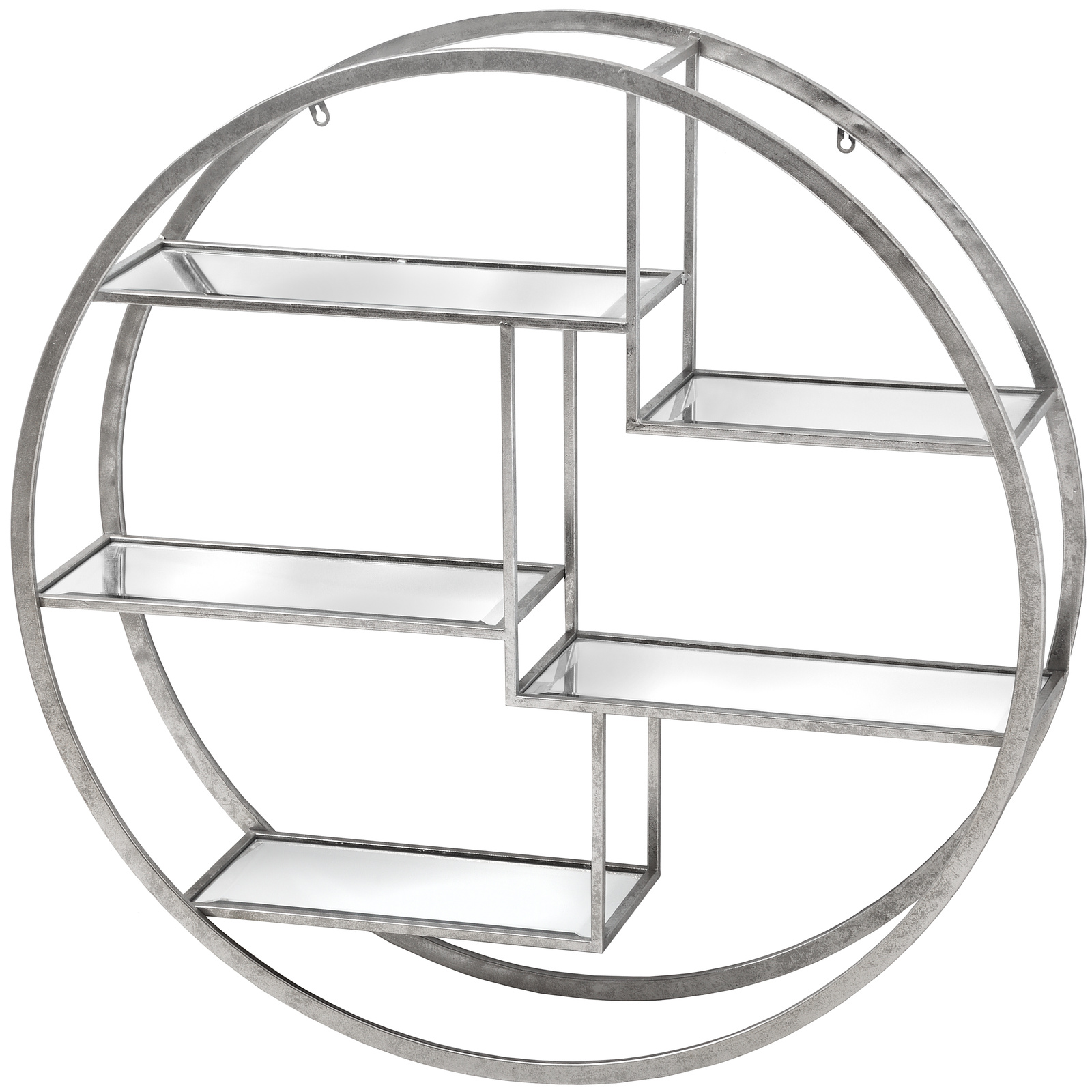 Large Circular Silver Wall Hanging Multi Shelf 3
