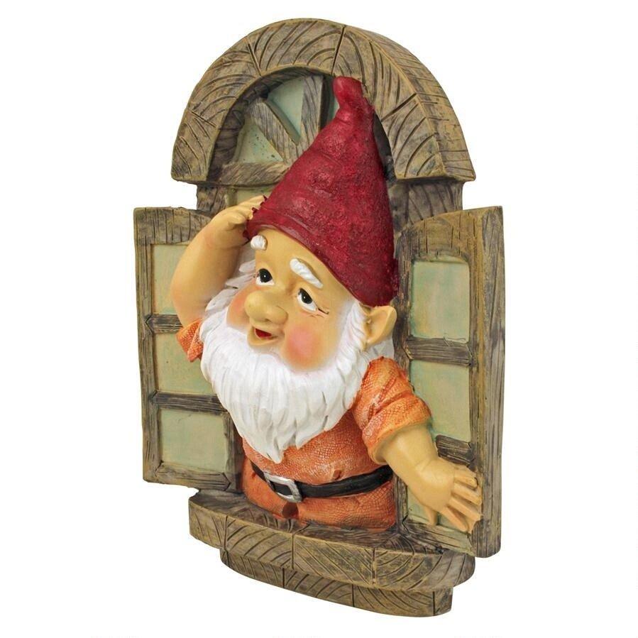 Design Toscano Window Gnome Tree Sculpture 6