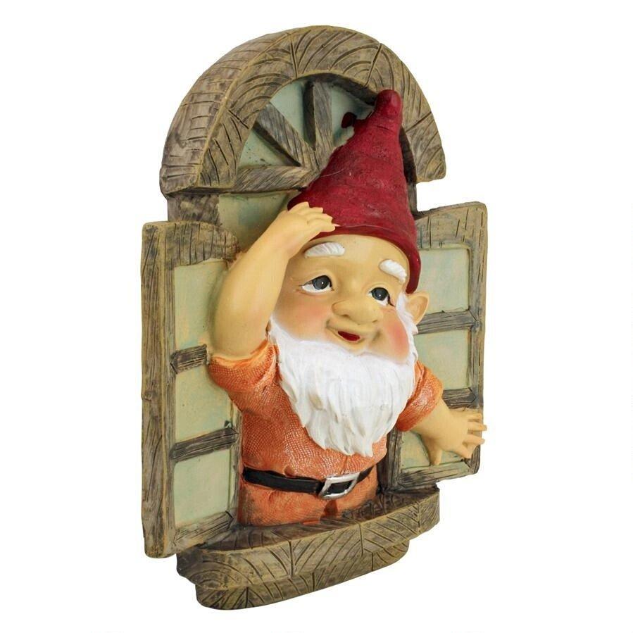 Design Toscano Window Gnome Tree Sculpture 5
