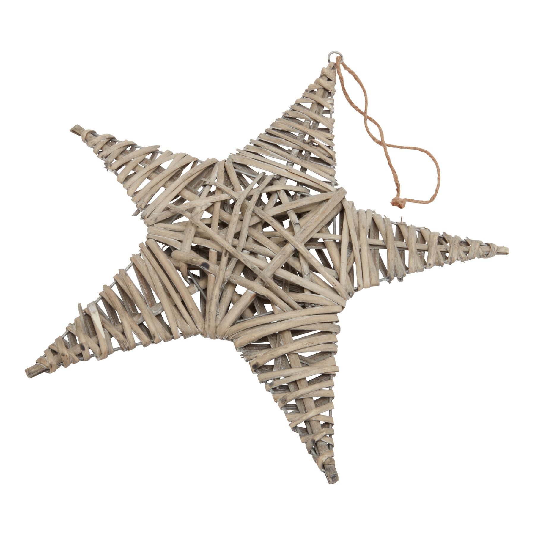 The Noel Collection Large Wicker Star Decoration 2